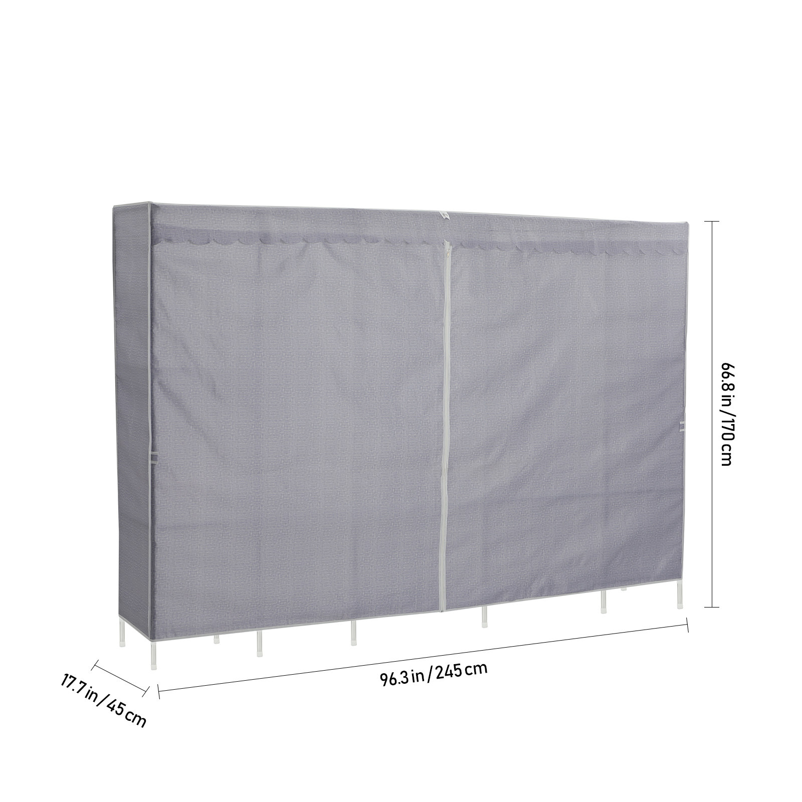 カバー付きの衣類ラック、寝室用クローゼット、布製のワードロー - Wardrobe Closet Portable Fabric Cover のレビューと価格