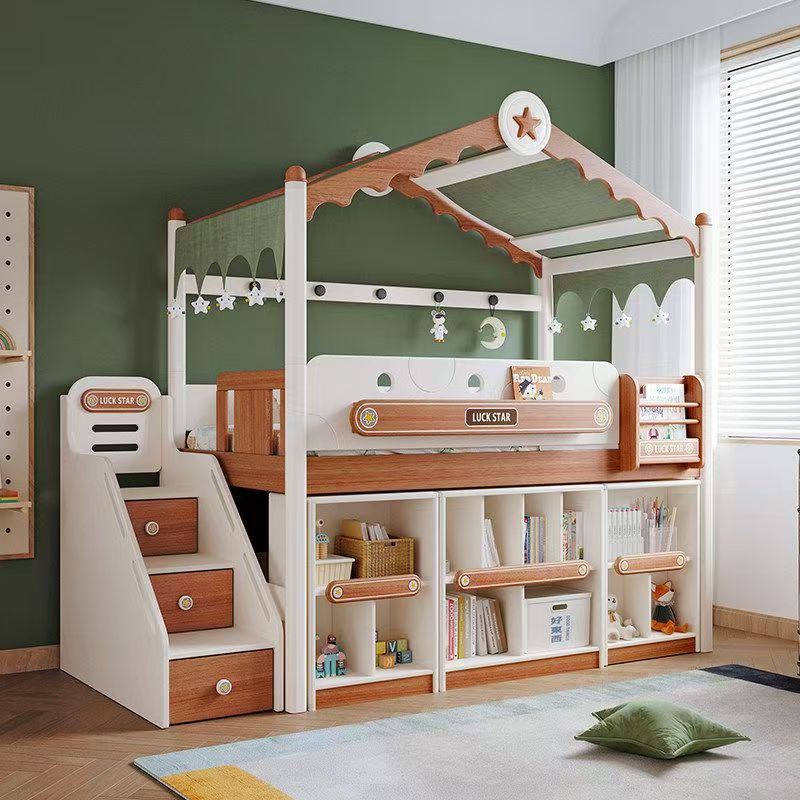 # 工場OEM/ODM木製二段ベッド、無垢材ベッドフレーム、 - Bunk Bed With Stairs And Slide のレビューと価格