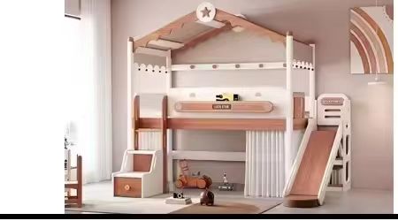 # 工場OEM/ODM木製二段ベッド、無垢材ベッドフレーム、 - Bunk Bed With Stairs And Slide のレビューと価格