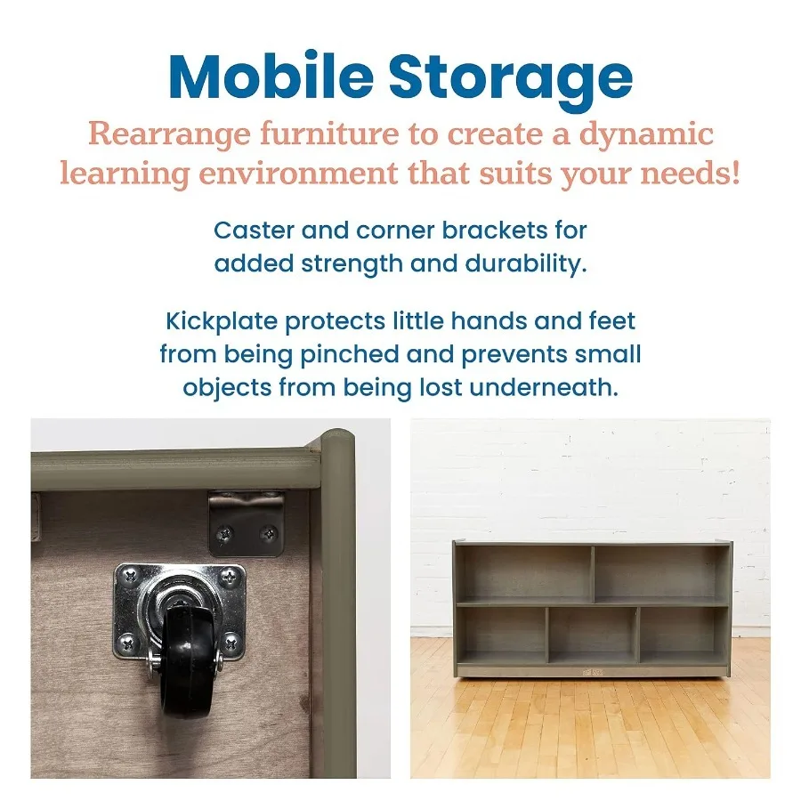 幼児用および教室用家具として使える、5つの仕切りが付いた移動 - Storage のレビューと価格