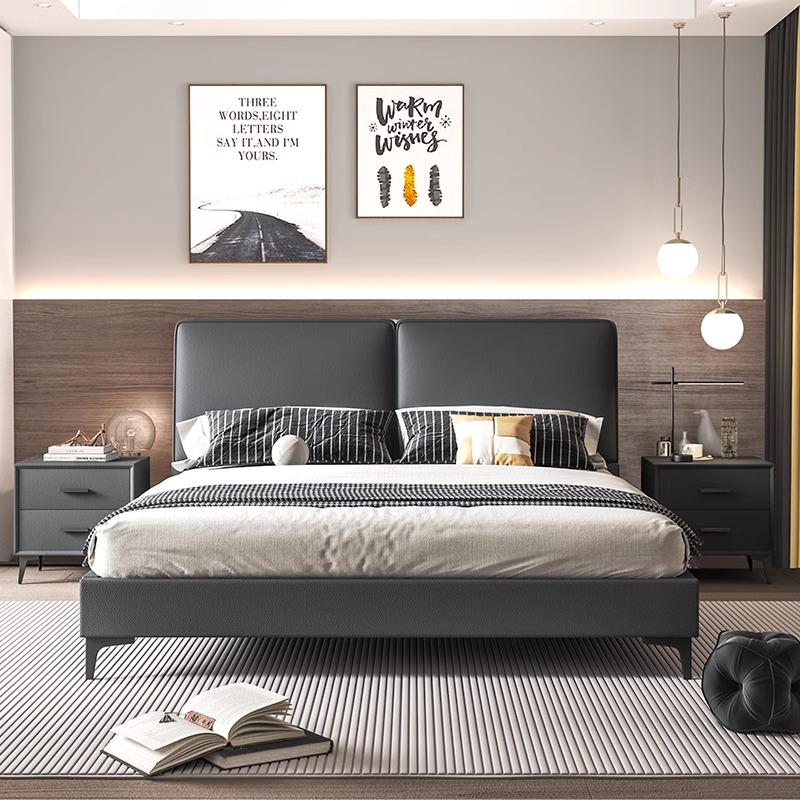 モダンな高級感あふれる木製寝室家具。柔らかい張地のベッド、キ - King Size Bed Frame With Storage Drawers のレビューと価格