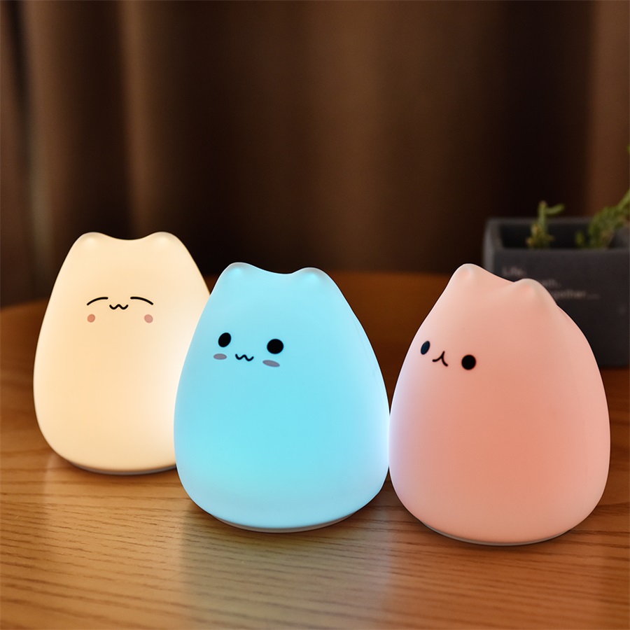 LED ナイトライト子供用ベビーキッズソフトシリコンタッチセ - Floating Nightstand With Led Light のレビューと価格