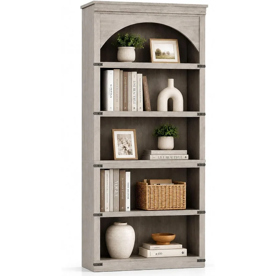 高さ68.7インチの、アーチ型のデザインが施された、5段のア - Storage のレビューと価格